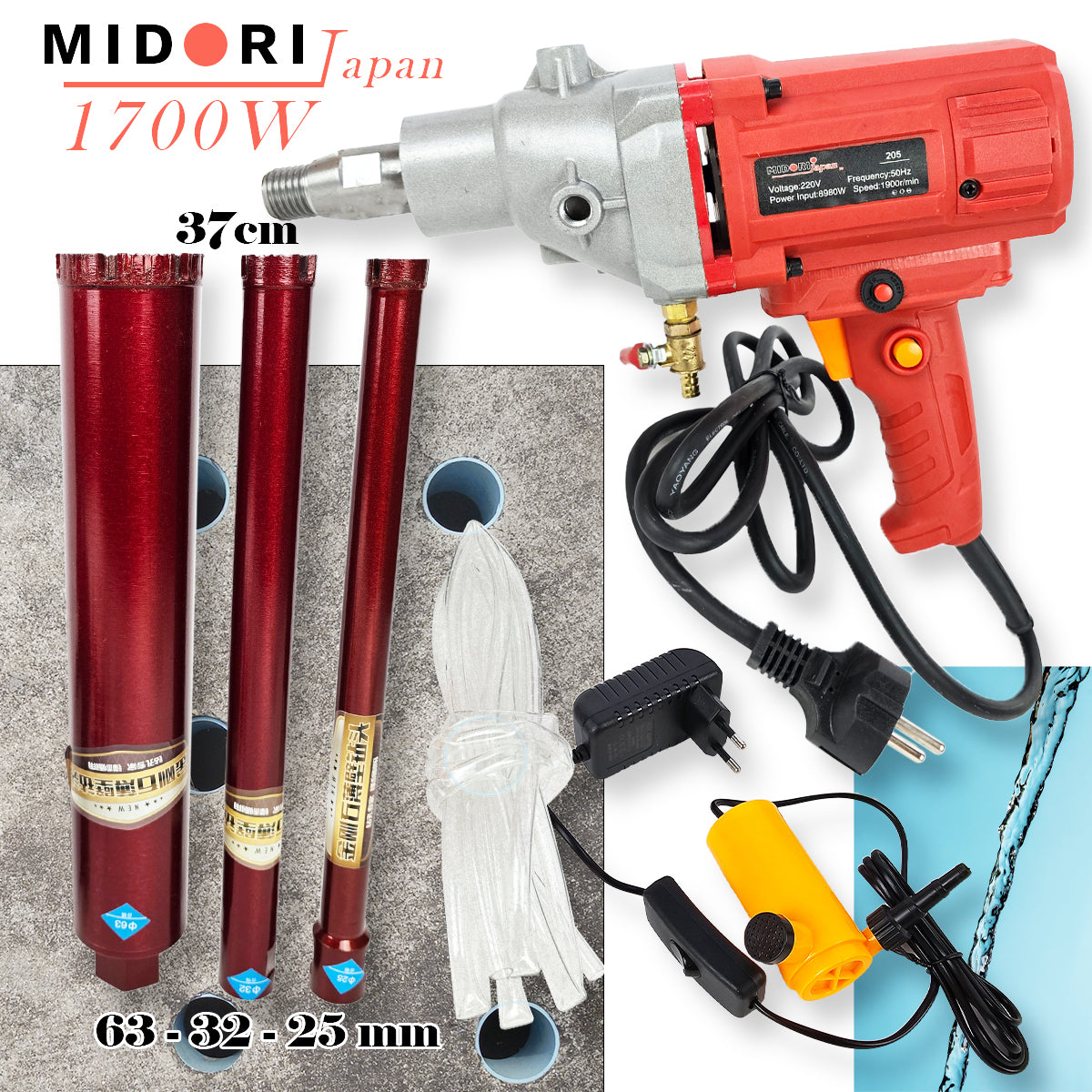 Midori Japan bušač armiranog betona 1700W G261