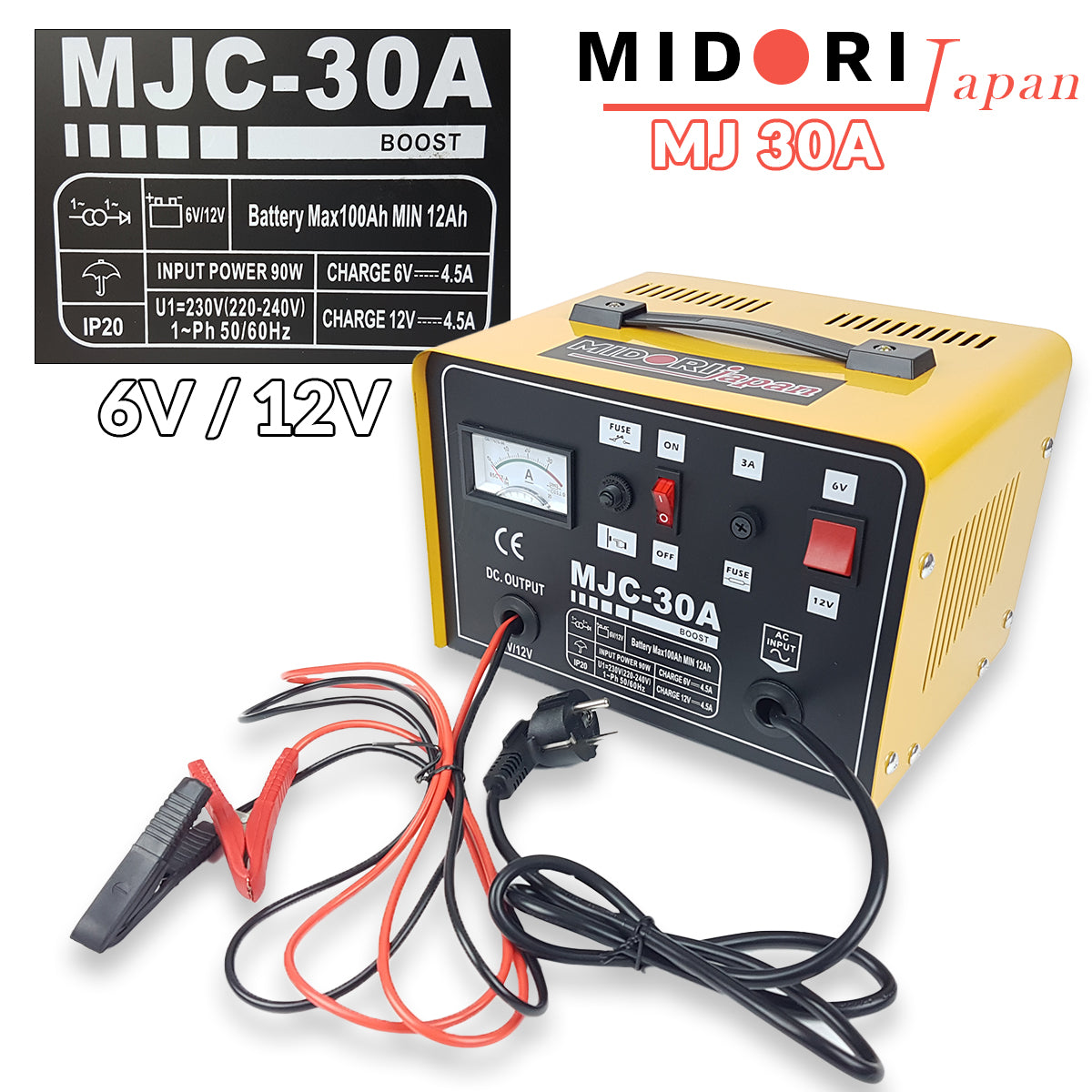 Punjač za akumulator 6V / 12V 30A Midori Japan - Mediteran Shop